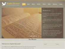 Tablet Screenshot of baptistbecause.com